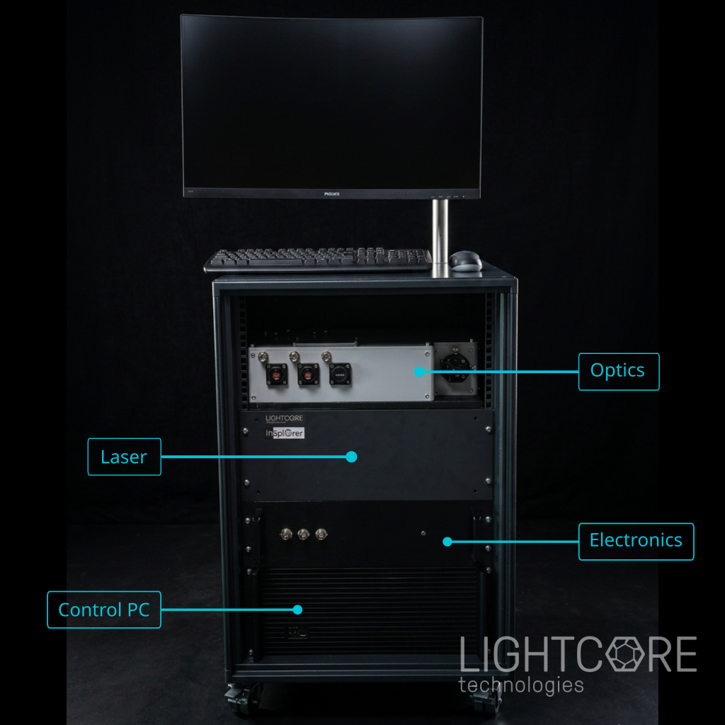 Multiphoton endoscope InSplorer, fully movable integrated system