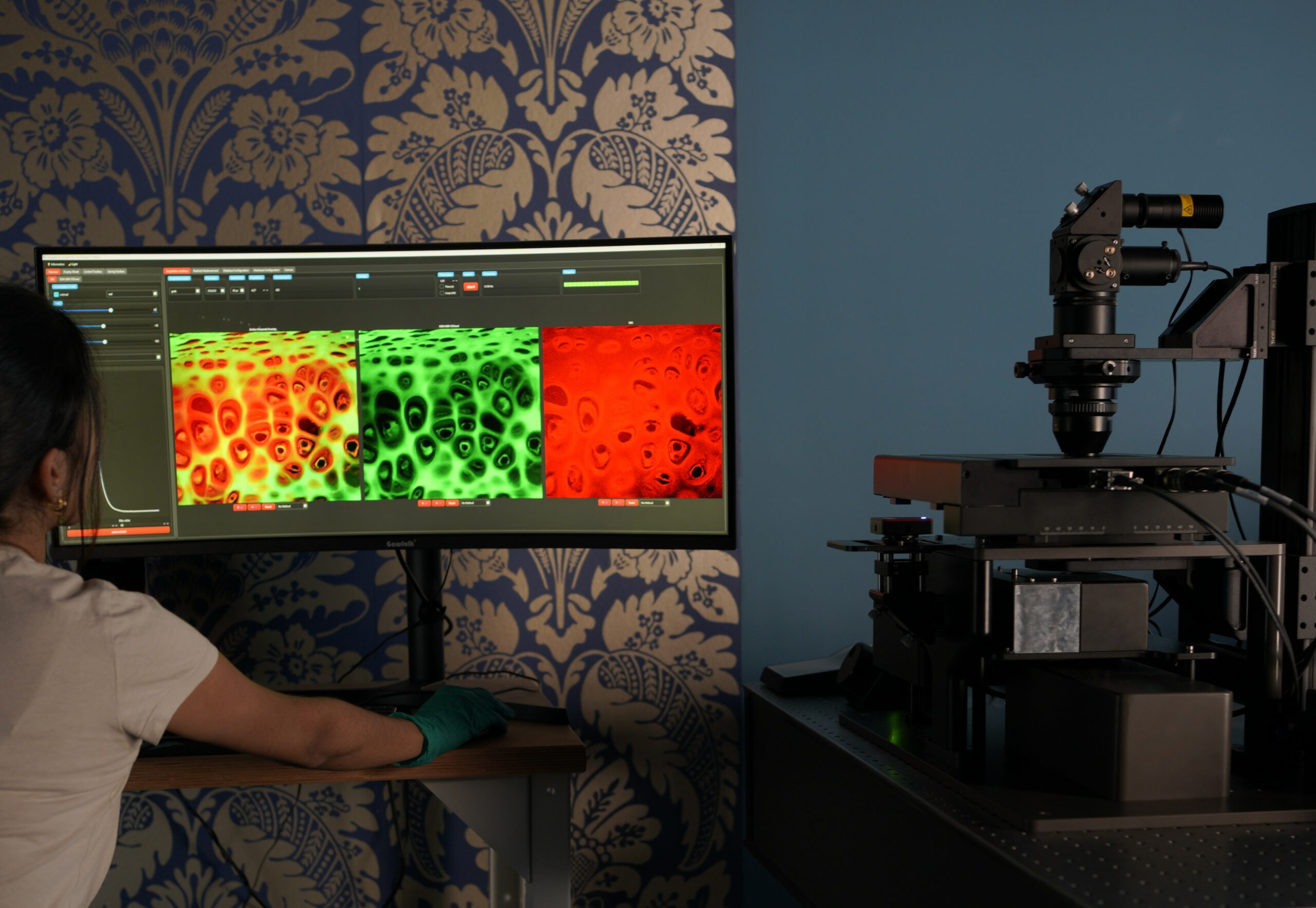 Multiphoton microscope BondXplorer, for 2P, SHG, CARS, and SRS imaging.
